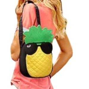 PINK Victoria's Secret Yellow and Green Pineapple Cooler Bag